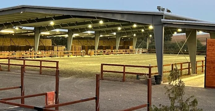 Covered arena and stalls